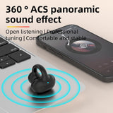 Wireless Single Ear Clip-on Bluetooth Earphone - M-s8 - Blue