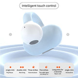 Wireless Single Ear Clip-on Bluetooth Earphone - M-s8 - Blue