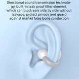 Wireless Single Ear Clip-on Bluetooth Earphone - M-s8 - Blue