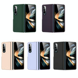 For Samsung Galaxy Z Fold4 5G Foldable Phone Case With Holder - Full Coverage - Light Purple - Side View