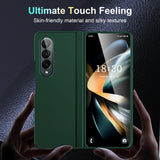 For Samsung Galaxy Z Fold4 5G Foldable Phone Case With Holder - Full Coverage - Light Purple - Top-Down View