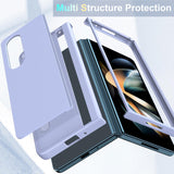 For Samsung Galaxy Z Fold4 5G Foldable Phone Case With Holder - Full Coverage - Light Purple - Extra Image
