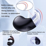 Wireless Bluetooth Earphone with Charging Case - Clip-on - White Blue