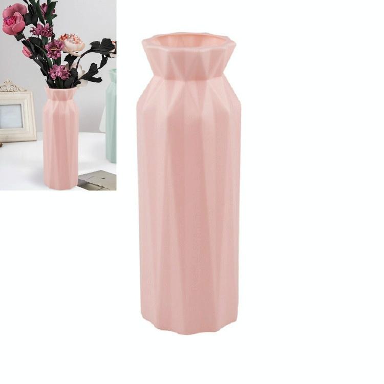 2-pack Plastic Round Vases - Simple Anti-fall Home Decor Ornaments - White
