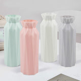 2-pack Plastic Round Vases - Simple Anti-fall Home Decor Ornaments - White - Extra Image