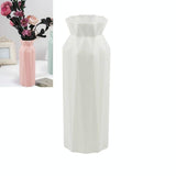 2-pack Plastic Round Vases - Simple Anti-fall Home Decor Ornaments - White - Extra Image