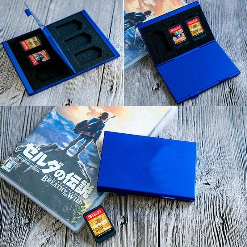 Nintendo Switch Game Card Organizer - Aluminum - Silver Gray
