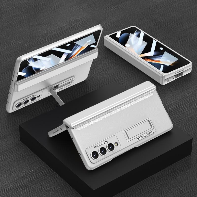 For Samsung Galaxy Z Fold4 5G Foldable Magnetic Hinge Case - Compact Design - Black
