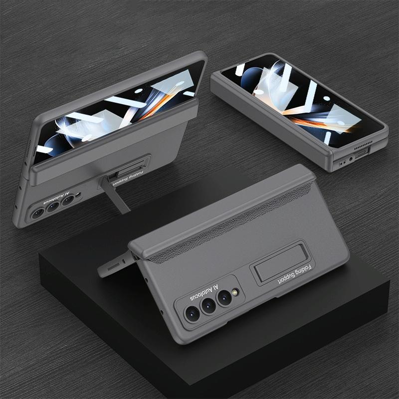 For Samsung Galaxy Z Fold4 5G Foldable Magnetic Hinge Case - Compact Design - Black