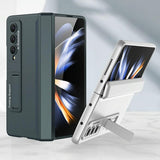 For Samsung Galaxy Z Fold4 5G Foldable Magnetic Hinged Case - Silver