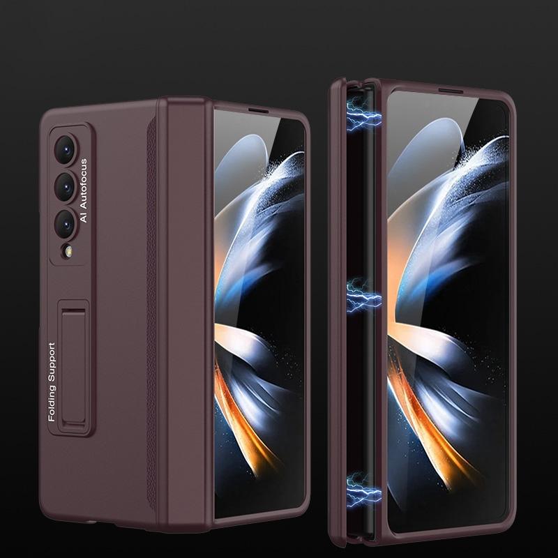 For Samsung Galaxy Z Fold4 5G Foldable Magnetic Hinged Case - Silver