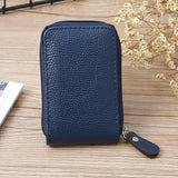 Woven Mini Coin Purse For Ladies Student Id & Card Holder - Rose Red - 45-Degree Angle