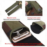 Water Resistant Outdoor Cell Phone Case 17Cm X 8.3Cm X 3.5Cm Stylish & Durable - Coyote Tan - Rear View