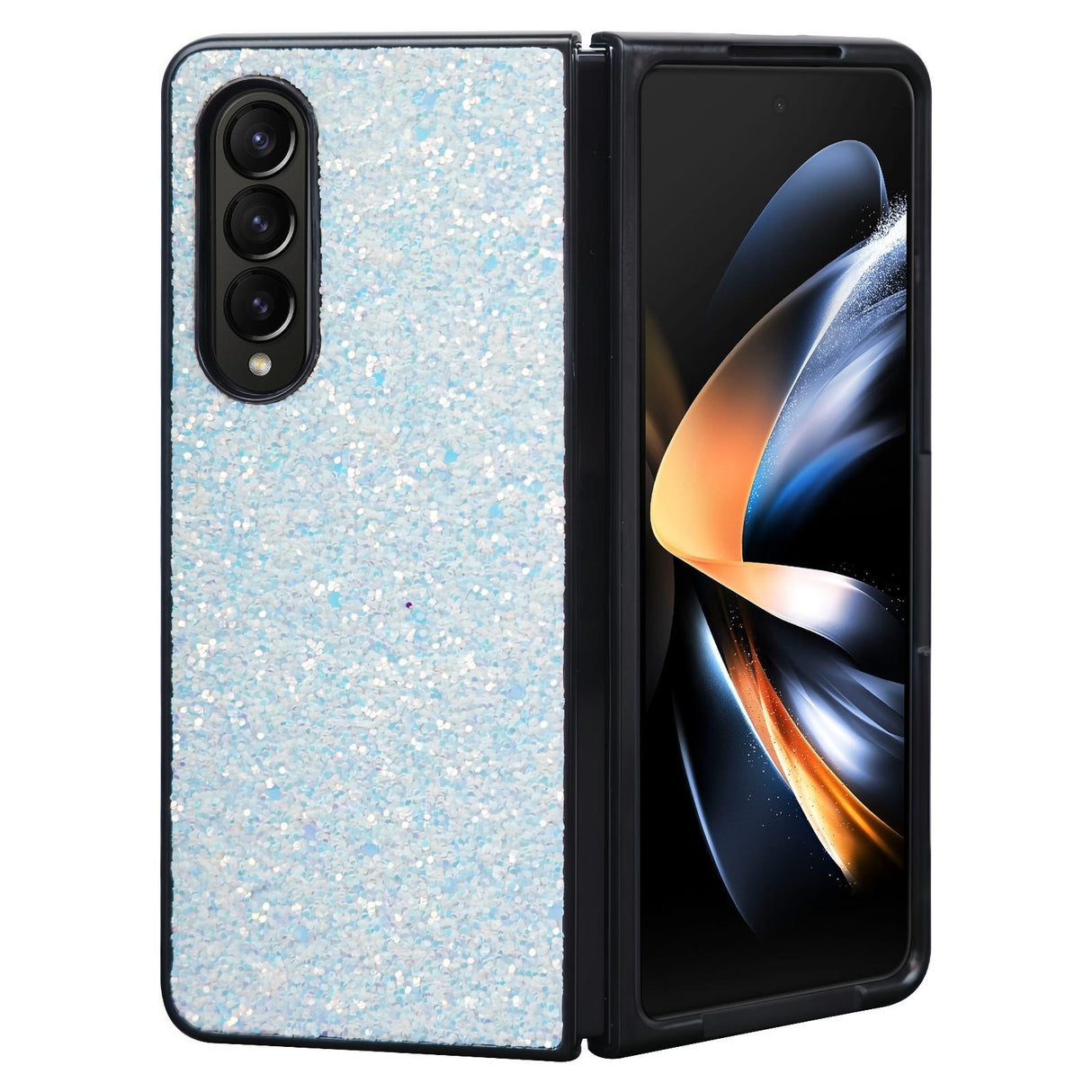 For Samsung Galaxy Z Fold4 5G Foldable Diamond Case - Compact And Stylish - Flash White