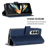 For Samsung Galaxy z Fold4 5G Embossed Leather Flip Crossbody Phone Case - 3d Design - Black - Extra Image