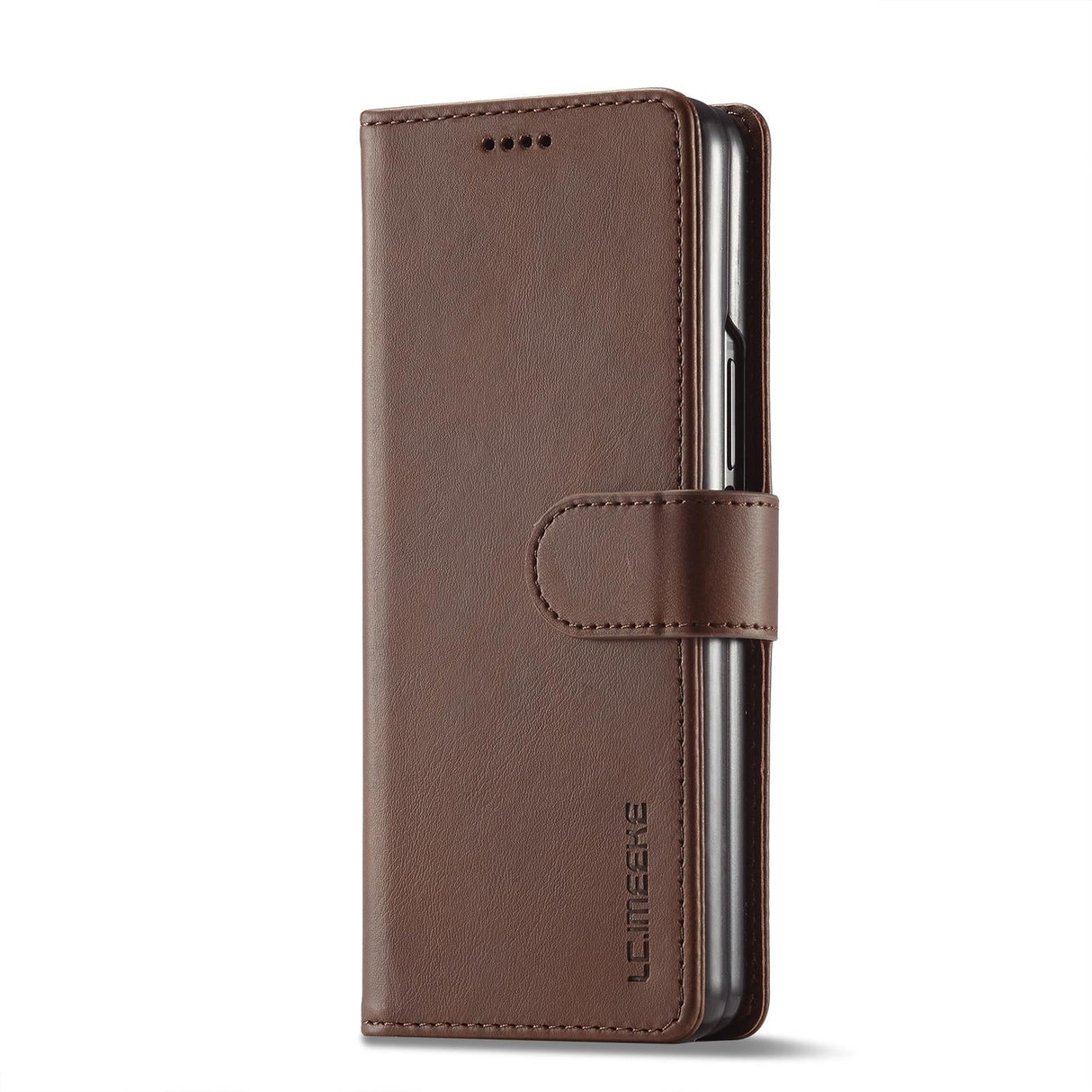 For Samsung Galaxy Z Fold4 5G Calf Leather Phone Case - Grey