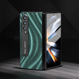 For Samsung Galaxy Z Fold4 5G Galactic Pattern Phone Case - Integrated Protection - Blue - Side View