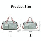 Waterproof Gym Bag for Travel - Size l - Gray Pink - 45-Degree Angle