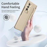 For Samsung Galaxy Z Fold4 5G Full Coverage Hinge Phone Case - Transparent