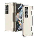 For Samsung Galaxy Z Fold4 5G Full Coverage Hinge Phone Case - Transparent