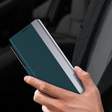For Samsung Galaxy Z Fold4 5G Leather Phone Case With Pen Slot - Shockproof - Blue - 45-Degree Angle