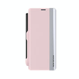 For Samsung Galaxy Z Fold4 5G Leather Phone Case With Pen Slot - Shockproof - Blue