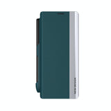 For Samsung Galaxy Z Fold4 5G Leather Phone Case With Pen Slot - Shockproof - Blue
