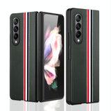 For Samsung Galaxy Z Fold4 5G Shockproof Twill Phone Case - Pc Tpu - Green - Front View