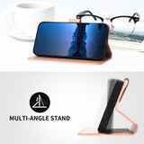 For Samsung Galaxy Z Fold4 5G Carbon Fiber Leather Phone Case With Lanyard - Coffee