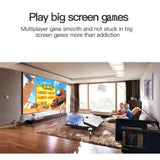 Mini Led Projector With Tripod Mount - Supports Av / Hdmi / Usb / Tf - 1080P Hd - Yellow White - Low Angle
