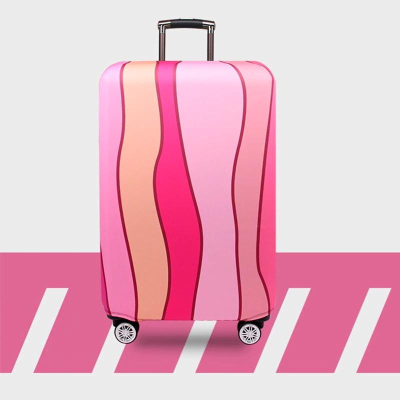 29-32 Inch Travel Suitcase Dust Covers - Elastic & Abrasion-resistant - Pink Ripple