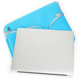 17 Inch Multi-Pocket Laptop Liner Bag For Diving Material Computer - Black - Mint Green - Close-Up Angle