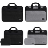 Waterproof Oxford Cloth Laptop Bag - Full Open Portable 16 / 17 Inches - Gray + Power Bag - Side View