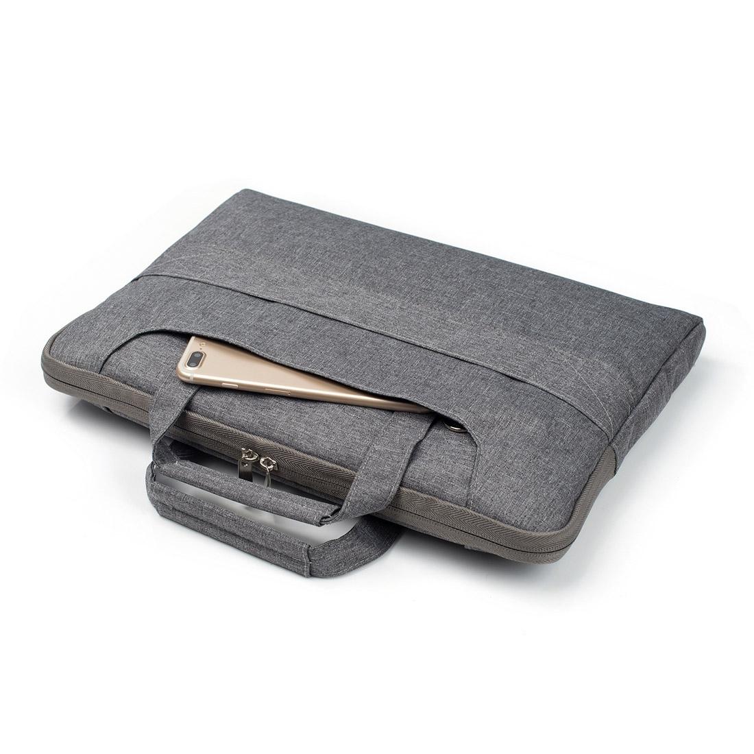 15.4 Inch Laptop Bag - Portable one Shoulder Zipper for Macbook Samsung Sony Dell Alienware Chuwi Asus Hp - Dark Blue