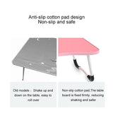 Adjustable Folding Laptop Desk - Non-slip W-shaped Legs Square Pattern Portable Cloud Design - Hcb5115D - Rear View