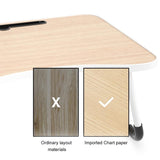 Adjustable Folding Laptop Desk - Non-slip W-shaped Legs Square Pattern Portable Cloud Design - Hcb5115D - Close-Up Angle