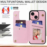 Double Buckle Rfid Anti Theft Phone Case For Iphone 15 - Printed - Side View