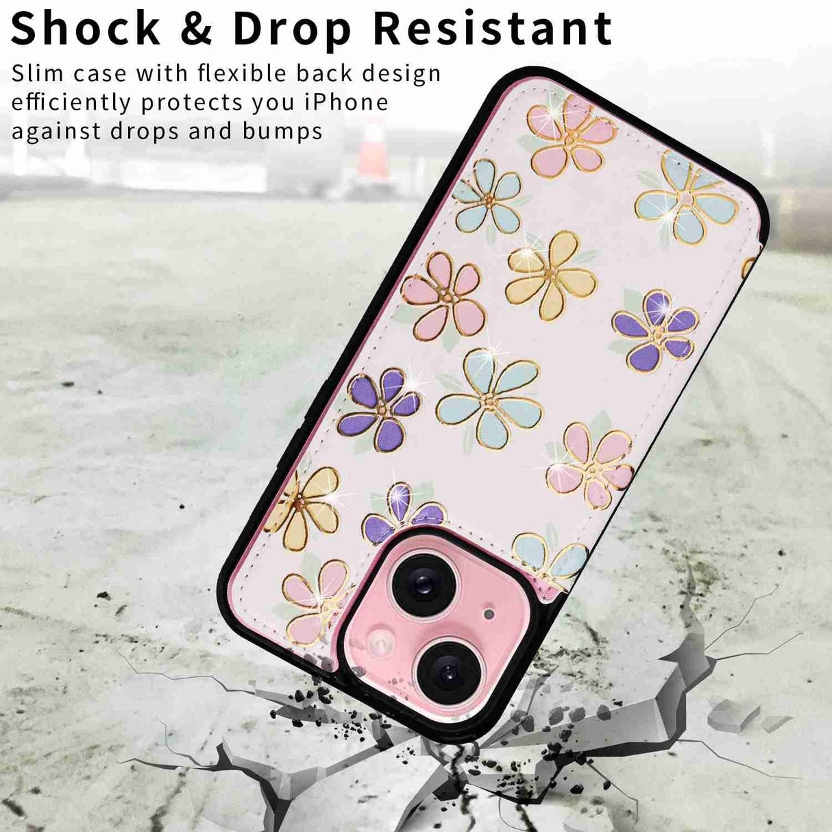 Double Buckle Rfid Anti Theft Phone Case For Iphone 15 - Printed