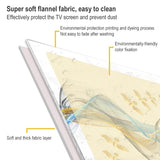 55 Inch Tv Dust-proof Cover for Household - Protects from Dust - Lotus - Rear View