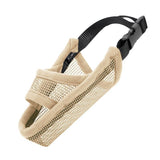 Dog Mouth Cover Anti-Bite Mesh Dog Mouth Cover Medium And Large Dogs Anti-Drop Mask Xl - Beige - Low Angle