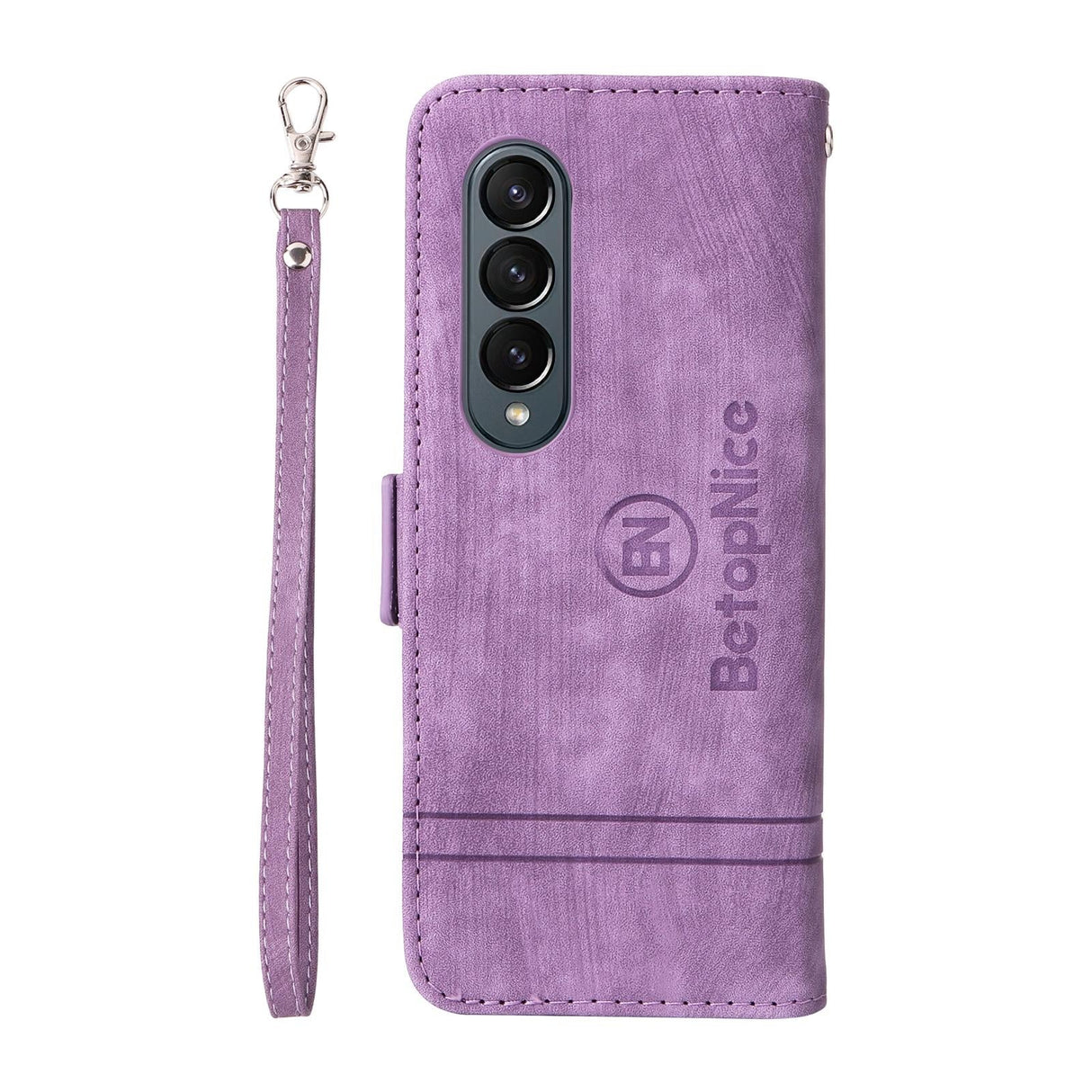For Samsung Galaxy Z Fold4 5G Leather Dual Buckle Phone Case - Green