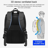 Versatile Oxford Laptop Backpack - Cxs-619 - Dark Blue - 45-Degree Angle