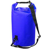 30L Outdoor Waterproof Double Shoulder Bag Dry Sack Pvc Barrel Bag - Dark Blue