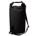 30L Outdoor Waterproof Double Shoulder Bag Dry Sack Pvc Barrel Bag - Dark Blue