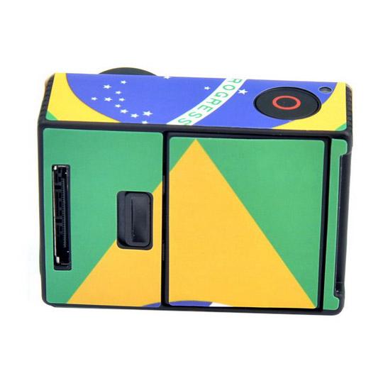 Custom Sticker for Gopro Hero3 / 3 Case - Brazil Flag