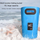 15L Outdoor Portable Folding Sink Pvc Collapsible Bucket - Dark Blue