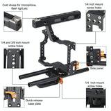 Video Camera Cage Stabilizer For Panasonic Lumix Dmc-Gh4 / Sony A7 Series - Orange
