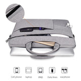 13.3 Inch Portable Laptop Shoulder Bag - Oxford Cloth & Nylon - Black - Rear View