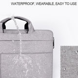 13.3 Inch Portable Laptop Shoulder Bag - Oxford Cloth & Nylon - Black - Low Angle