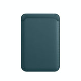Magsafe Leather Card Case For Iphone Dark Night Green
